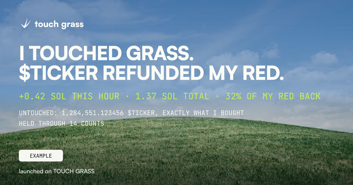 Example refund card